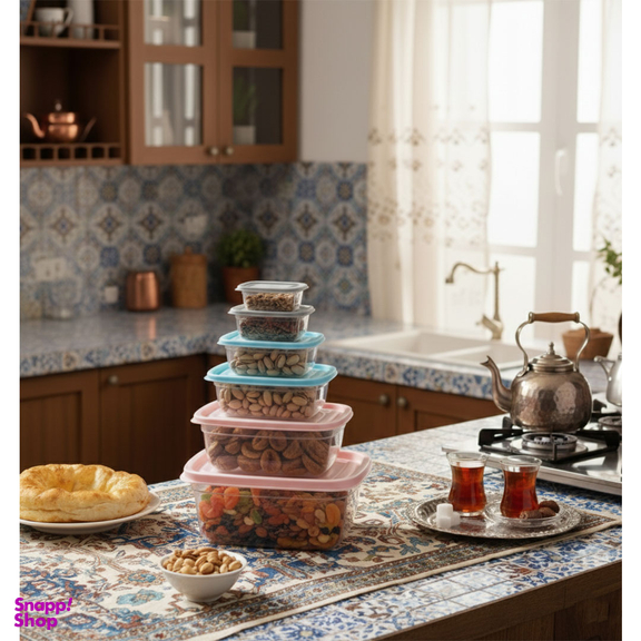 ظرف نگهدارنده نورینو مدل آسو کد 004 مجموعه 6 عددی