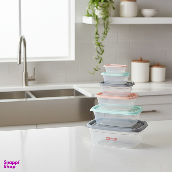 ظرف نگهدارنده نورینو مدل کاج مجموعه 6 عددی