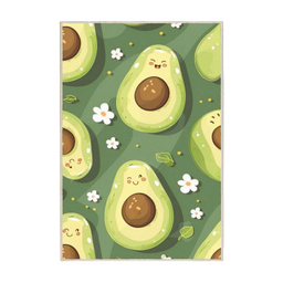 فرش ماشینی چاپی اتاق کودک اورکوم طرح آووکادو کد kids.9006