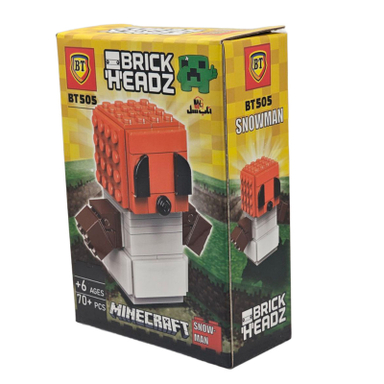 ساختنی 70 تکه ناب سل مدل ماینکرافت اسنومن طرح MINECRAFT SNOW MAN 70PCS کد BT505