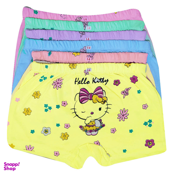 شورت دخترانه مدل عروسکی کد 1 مجموعه 6 عددی