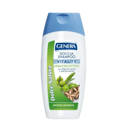 شامپو سر و بدن روزانه جنرا مدل Vitality حاوی عصاره زیتون و ساچا اینچی حجم 300 میلی لیتر