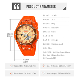ساعت مچی عقربه ای اسکمی مدل 2411OR
