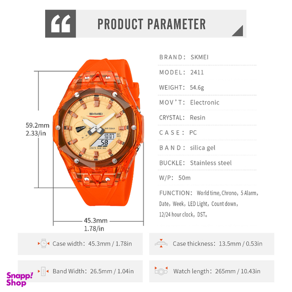 ساعت مچی عقربه ای اسکمی مدل 2411OR