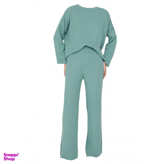 ست بافت زنانه ترندیول مدل 698 رنگ سبز