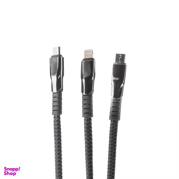 کابل USB به Lightning/Type-C/MicroUSB جی بی کیو مدل DTU33 C.LM طول 1.5 متر