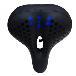 زین دوچرخه پهن اورتگا مدل چراغ دار کد 009