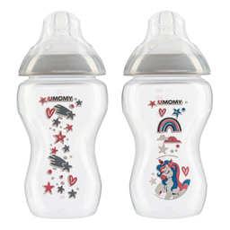 شیشه شیر یومامی مدل Anti Colic گنجایش 330 میلی لیتر بسته 2 عددی