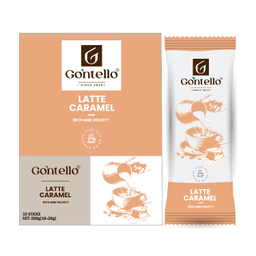 لاته کاراملی گونتلو وزن 200 گرم بسته 10 عددی