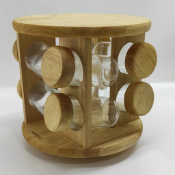 استند ادویه ایستاده گردان مدل مام استایل طرح گرد بسته 8 عددی