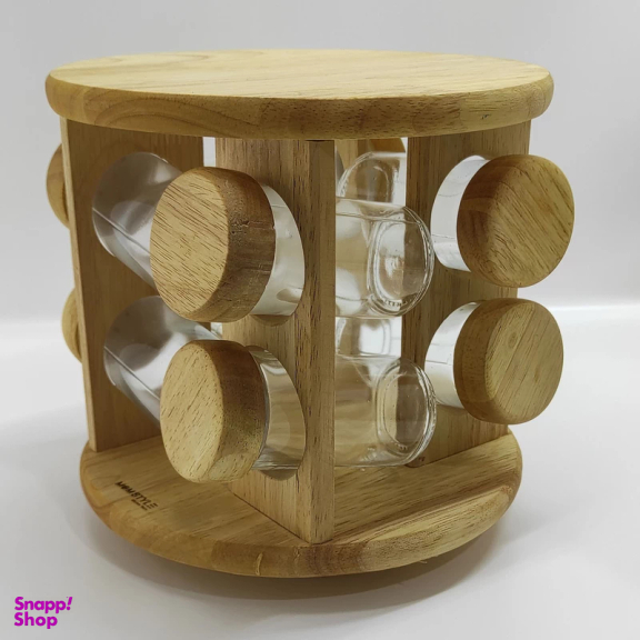 استند ادویه ایستاده گردان مدل مام استایل طرح گرد بسته 8 عددی