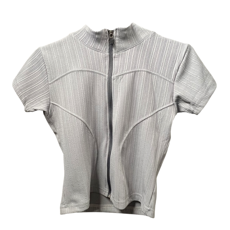 تیشرت ورزشی زنانه طرح جیمشارک کد 30054 رنگ خاکستری روشن