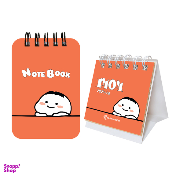 تقویم رومیزی سال 1404 پدیده نقش به همراه دفترچه یادداشت مدل تاینی استیکر