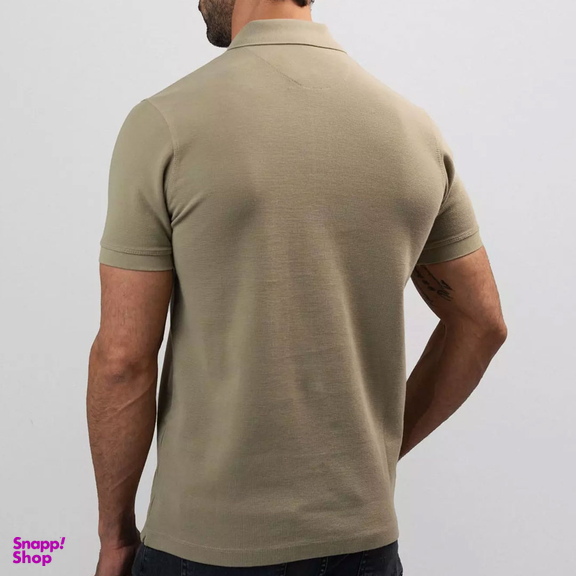 تیشرت مردانه ست من مدل یقه نیم زیپ سوزنی ساده کد TY179 رنگ سدری