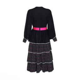 مانتو زنانه گره استایل مدل موناکو رنگ سرمه ای