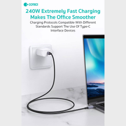 کابل فست شارژ تاندربولت دو سر Type-C کوتتسی مدل 87308 طول 2 متر