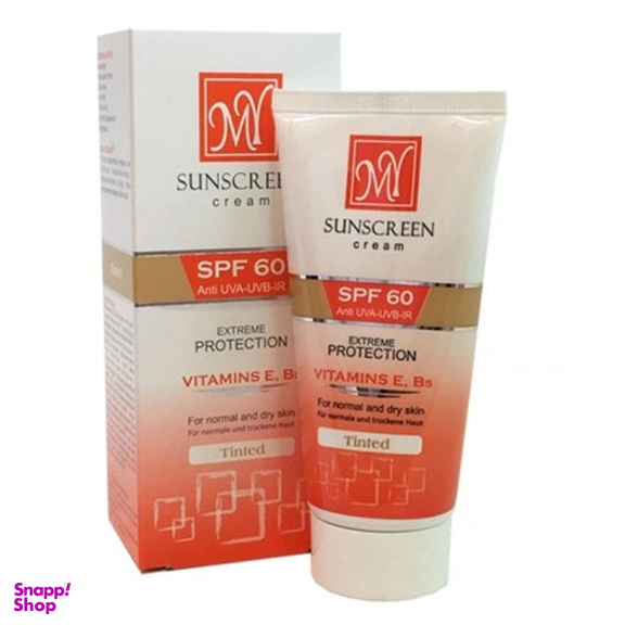 کرم ضد آفتاب رنگی Spf60 مای حاوی ویتامین E و B5 حجم 50 میلی لیتر