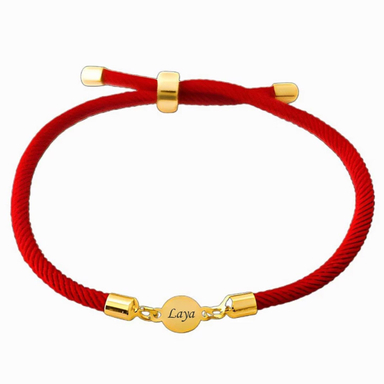 دستبند طلا 18 عیار دخترانه لیردا مدل اسم لعیا 1237