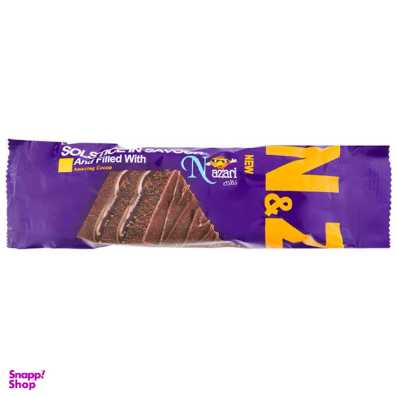کیک اسفنجی کاکائویی سه لایه نظری وزن 70 گرم