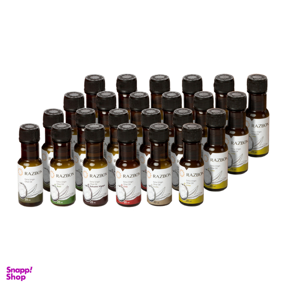 روغن زیتون فرابکر طعم‌دار آربیکن رزبن حجم 20 میلی لیتر بسته 24 عددی