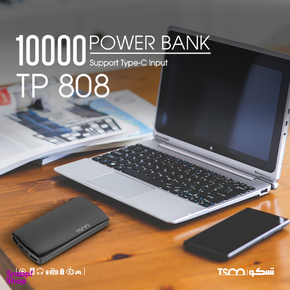پاوربانک تسکو مدل TP 808 ظرفیت 10000 میلی آمپر ساعت
