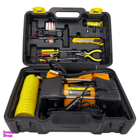 کمپرسور باد فندکی کربن مدل 12V مجموعه 15 عددی
