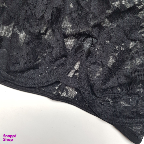 ست شورت و سوتین زنانه برتا مدل توری کد 1051M رنگ مشکی