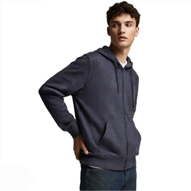 سویشرت زیپدار مردانه به رسم کد 70020 رنگ ذغالی