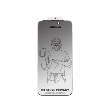 محافظ صفحه نمایش گوشی موبایل گرین لاین مدل 9H Steve Privacy Glass مناسب برای اپل iPhone 16