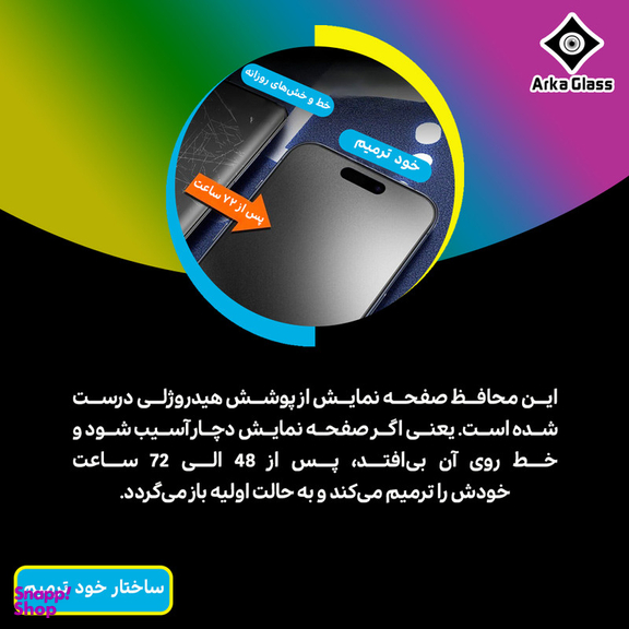 محافظ صفحه نمایش حریم شخصی آرکا گلس مدل Tough مناسب گوشی موبایل شیائومی Mi 11 Ultra
