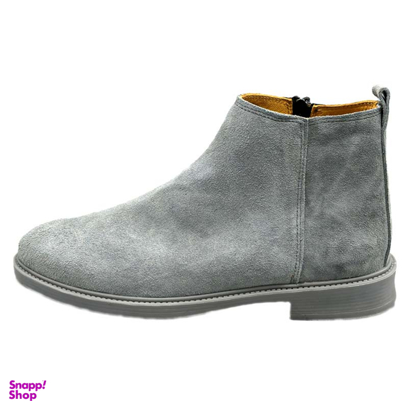 بوت چرم طبیعی مردانه مدل چلسی کد 952 رنگ طوسی
