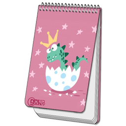 دفترچه یادداشت سیمی 80 برگ دارکوب مدل دایناسور کد 142/۳