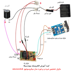 کیت آموزش الکترونیک مهندسیکا مدل ماژول تشخیص ضربه و برخورد microswitch