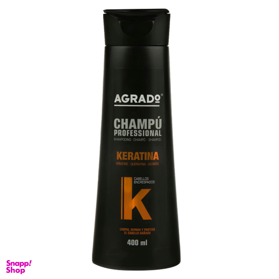 شامپو کراتینه آگرادو مدل KERATIN حجم 400 میلی لیتر