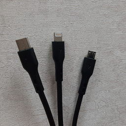 کابل تبدیل USB به microUSB  / لایتنینگ  / USB-C کاجیتل مدل 3in1 طول 1.2 متر