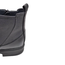 نیم بوت طبی مردانه چرم ریباری مدل Z11 رنگ مشکی