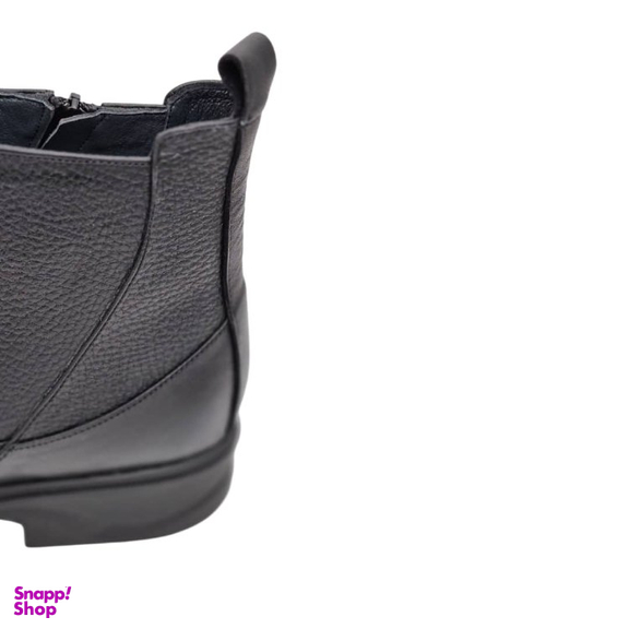 نیم بوت طبی مردانه چرم ریباری مدل Z11 رنگ مشکی