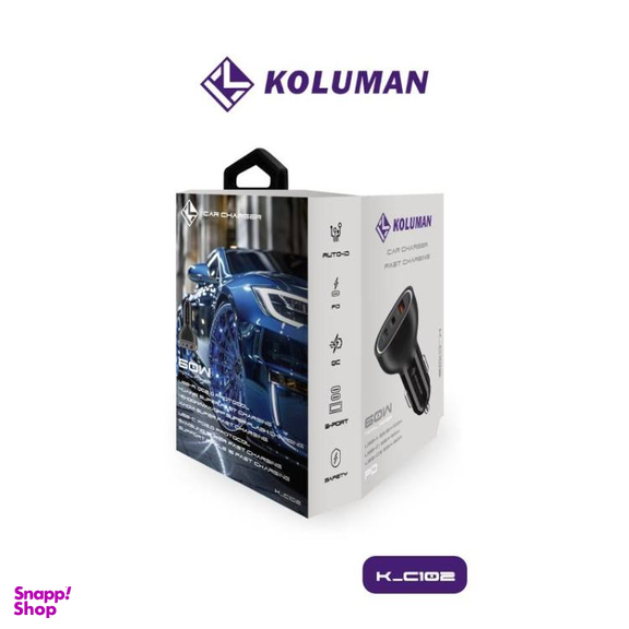 شارژر فندکی موبایل کلومن مدل K-C102 60W