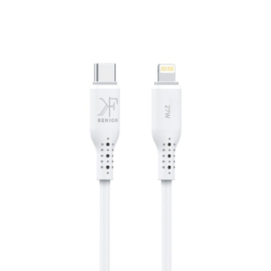 کابل Type-C به Lightning کی اف-سنیور کد KF Senior S17-C.IP Mini طول 30 سانتی‌ متر