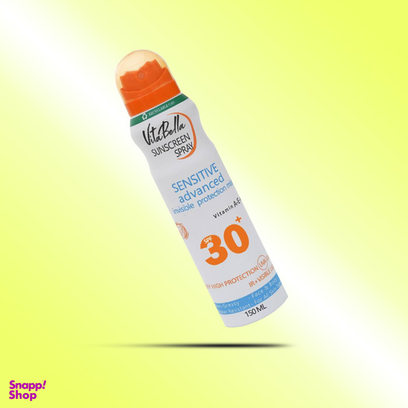 اسپری ضد آفتاب ویتابلا مدل Sensitive Advanced با SPF30 حجم 150 میلی لیتر