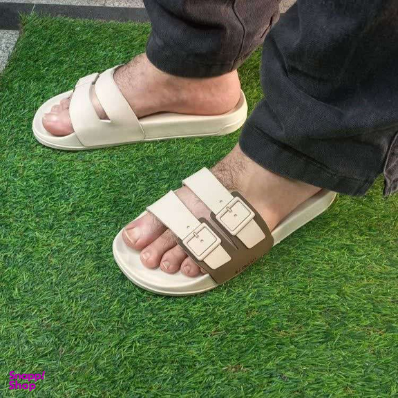 دمپایی مردانه زیتون مدل تانگو