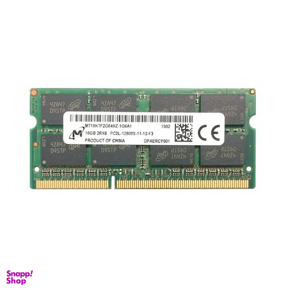 رم لپتاپ DDR3L تک کاناله 1600 مگاهرتز CL11 میکرون مدل PC3L-12800S ظرفیت 16 گیگابایت