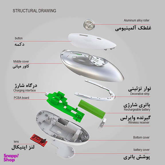 ماوس بی سیم اچ اکس اس جی مدل T36