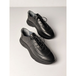 کفش کتانی زنانه چرم کاکتوس مدل WS۱۰۵۴ رنگ مشکی