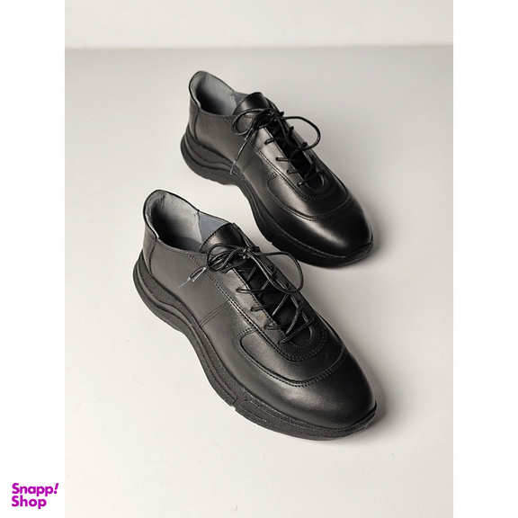 کفش کتانی زنانه چرم کاکتوس مدل WS۱۰۵۴ رنگ مشکی