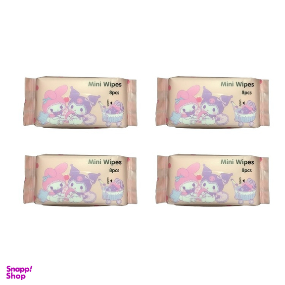 دستمال مرطوب مینی مدل w1 بسته ۴ عددی