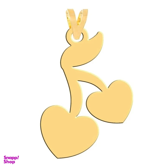 آویز گردنبند طلا 18 عیار زنانه وی وی گلد گالری طرح قلب گیلاسی