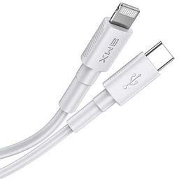 کابل شارژ Type-C به Lightning باسئوس مدل BMX Mini White به طول 1.2 متر