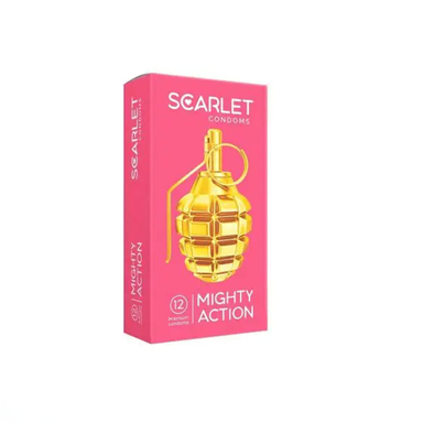 کاندوم اسکارلت مدل MIGHTY ACTION بسته 12 عددی