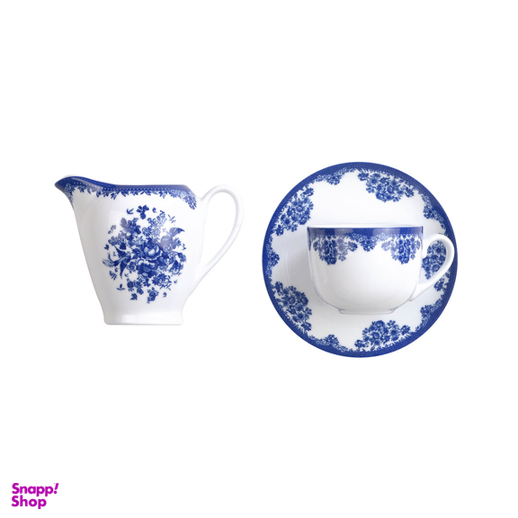 سرویس چینی چای خوری 17 پارچه چینی زرین ایران مدل ایتالیا اف طرح فلورانس درجه عالی